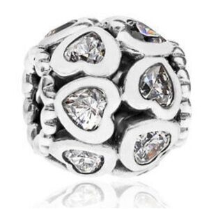 Pandora Sparkly Hearts Charm
